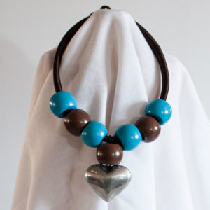 Collier Color Coeur turquoise Samparely by Kososo