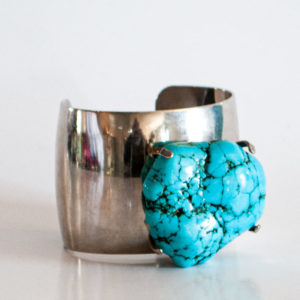 manchette Navajo silver turquoise Samparely by Kososo