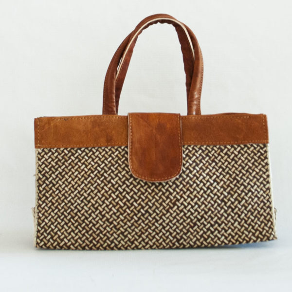 Panier paille et cuir Lady Samparely Création Marrakech